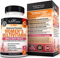 BioSchwartz Women's Multivitamin Capsule, Energy Supplement for Women, Whole Body Health Vitamins, Bioschwartz, 60ct