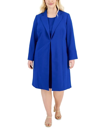 Le Suit Plus Topper Jacket & Sheath Dress Set