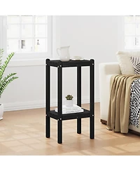 36" Outdoor Adirondack Hdpe 2-Tier Patio Side Table