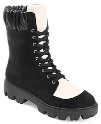 Journee Collection Women's Elinor Lace Up Lug Booties