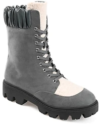 Journee Collection Women's Elinor Lace Up Lug Booties