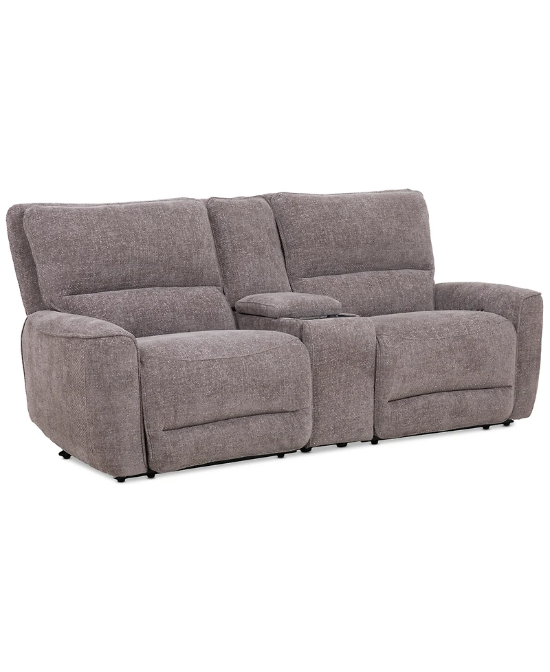 Closeout! Deklyn 89" 3-Pc. Zero Gravity Fabric Sofa with 2 Power Recliners & 1 Console, Created for Macy's