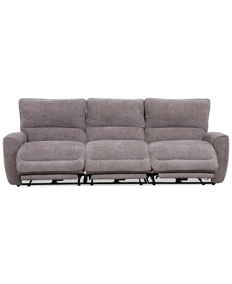 Closeout! Deklyn 106" 3-Pc. Zero Gravity Fabric Sofa with 3 Power Recliners, Created for Macy's