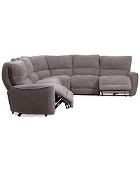 Closeout! Deklyn 116" 5-Pc. Zero Gravity Fabric Sectional with 2 Power Recliners, Created for Macy's