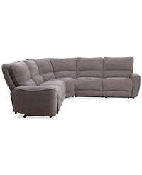 Closeout! Deklyn 116" 5-Pc. Zero Gravity Fabric Sectional with 3 Power Recliners, Created for Macy's
