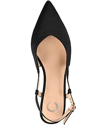 Journee Collection Women's Knightly Satin Slingback Pumps