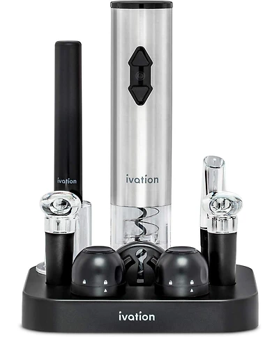 Ivation 9-Piece Wine Set, Electric Wine Opener, Wine Aerator & More!