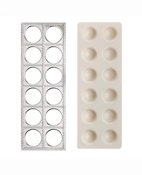 Fante's 5-Piece Ravioli Maker and Double Pastry Ravioli Pasta Dough Cutter Set, The Italian Market Original Since 1906