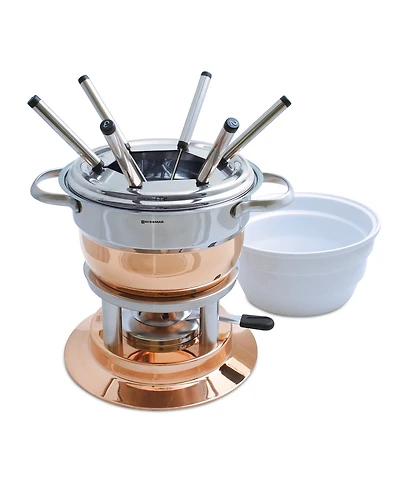 Lausanne 11 Piece Copper Fondue Set