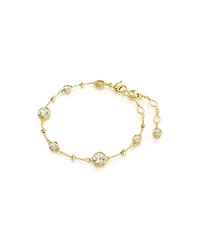 Swarovski Round Cut, White, Gold-Tone Imber Bracelet