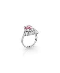 Swarovski Mixed Cuts, Shell, Pink, Rhodium Plated Idyllia Cocktail Ring