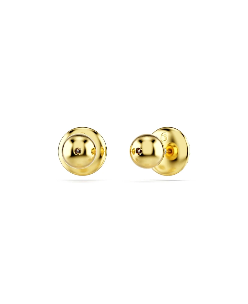 Swarovski White, Gold-Tone Meteora Stud Earrings
