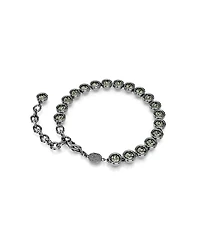 Swarovski Round Cut, Black, Ruthenium Plated Imber Tennis Bracelet