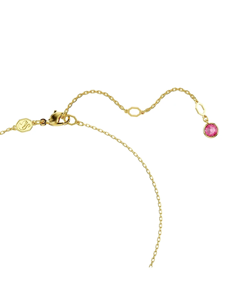 Swarovski Mixed Cuts, Crystal Swarovski Imitation Pearl, Flower, Pink, Gold-Tone Gema Pendant Necklace