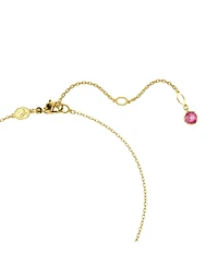 Swarovski Mixed Cuts, Crystal Swarovski Imitation Pearl, Flower, Pink, Gold-Tone Gema Pendant Necklace