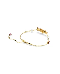Swarovski Mixed Cuts, Flower, Pink, Gold-Tone Gema Bracelet