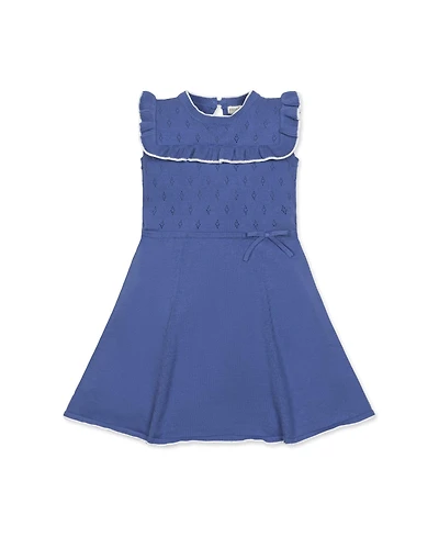 Hope & Henry Girls' Sleeveless Ruffle Yoke Sweater Dress, Toddler