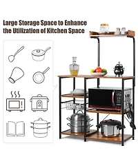 Wooden Kids Storage Organizer Shelf with Book Rack and Fabric Bins