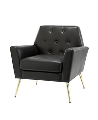 Modern Faux Leather Accent Chair for Living Room Bedroom