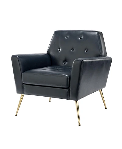 Modern Faux Leather Accent Chair for Living Room Bedroom