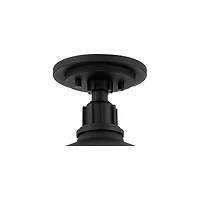 Arnett Rustic Industrial Semi Flush-Mount Urban Barn Outdoor Ceiling Light Semi Flush Mount Fixture Black Aluminum 12" for Exterior House Porch Patio