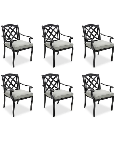 Wythburn Mix and Match Lattice Outdoor Dining Chairs, Set of 6, Created for Macy's