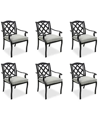 Wythburn Mix and Match Lattice Outdoor Dining Chairs, Set of 6, Created for Macy's