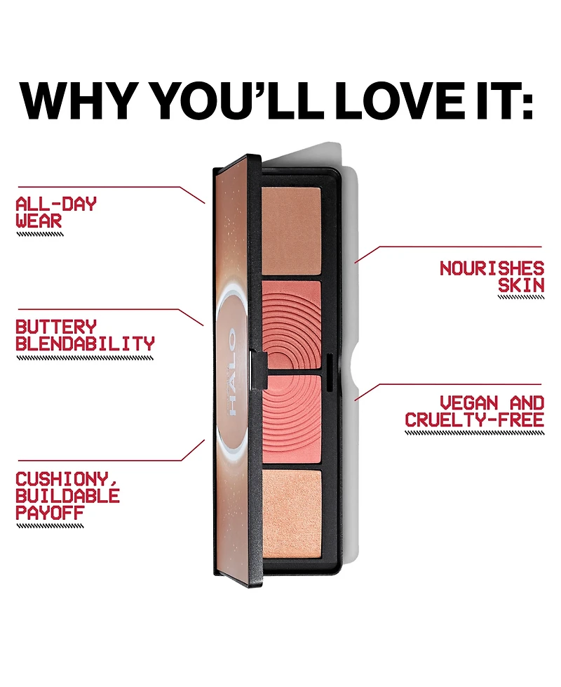 Smashbox Halo Sculpt + Glow Face Palette With Vitamin E