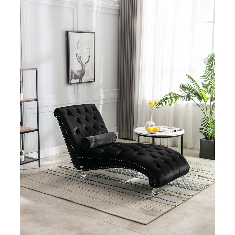 Streamdale Furniture Leisure Concubine Sofa With Acrylic Feet
