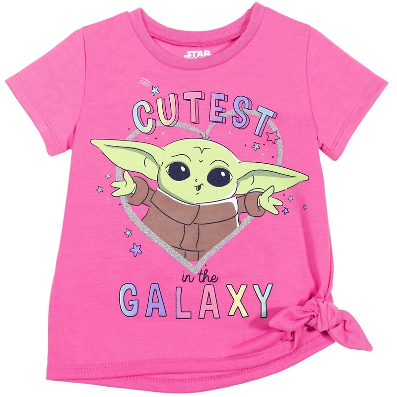 Star Wars Baby Girls The Mandalorian Yoda T-Shirt and Leggings Outfit Set