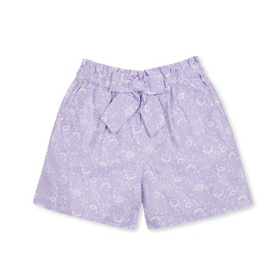 Hope & Henry Toddler Girls' Pull-On Cinched Waist Linen Short,