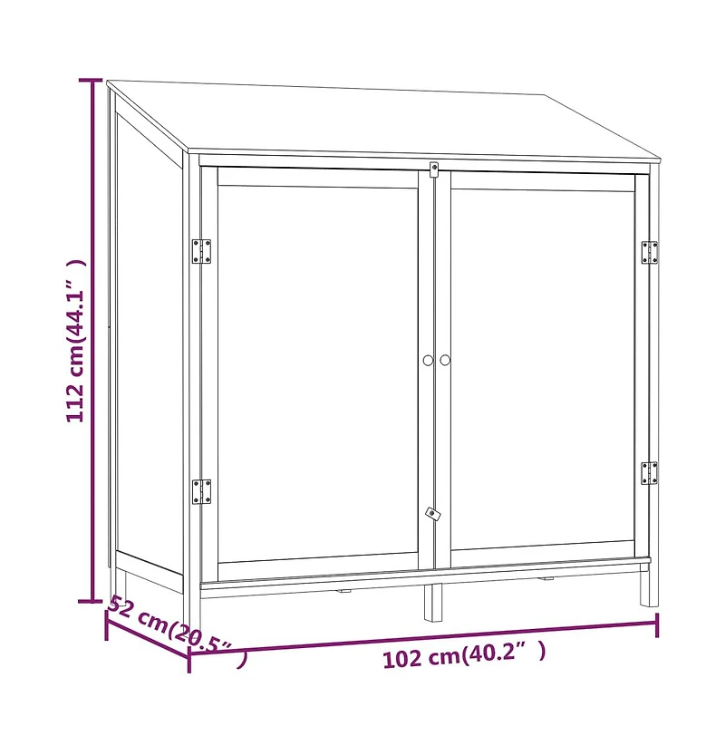 Garden Shed Brown 40.2"x20.5"x44.1" Solid Wood Fir