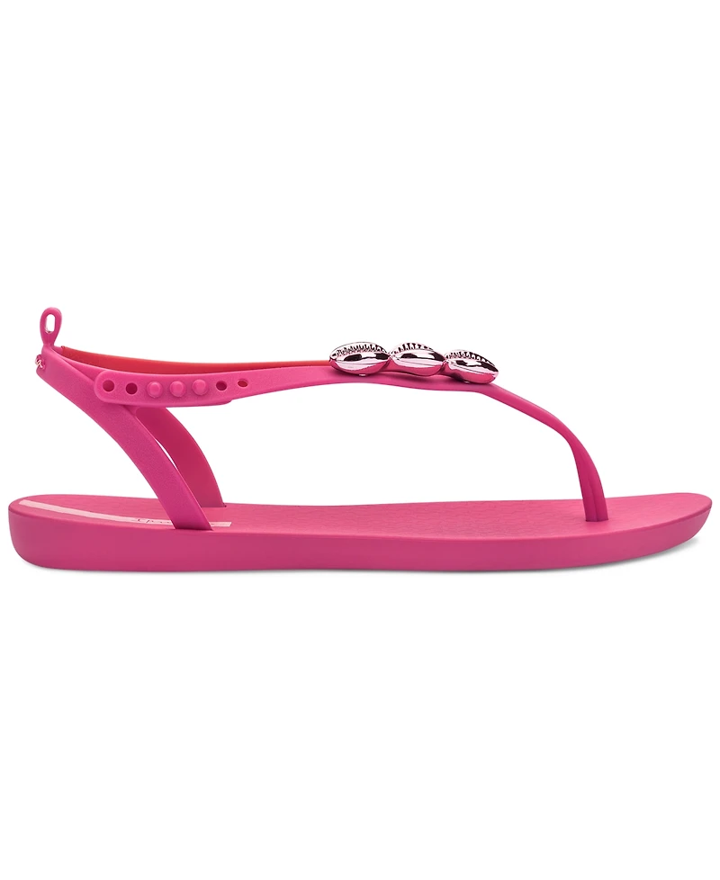 Ipanema Salty Ii Metallic Shell Detail Thong Sandals