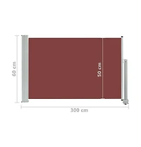 Patio Retractable Side Awning 23.6"x118.1