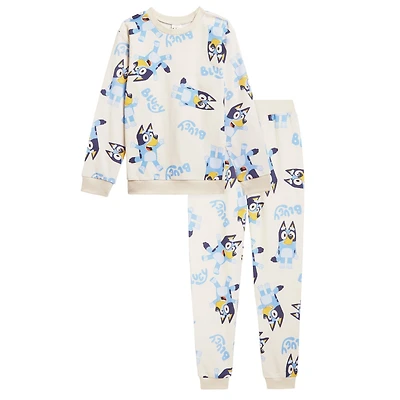 Bluey Girls Fleece Sweatshirt and Jogger Pants Set Toddler| Child