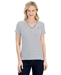 Nautica Jeans Women's Striped V-Neck Top