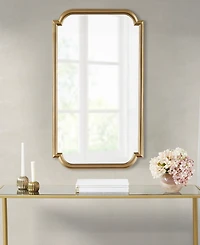 Madison Park Adelaide Gold-Tone Scalloped Wood Wall Mirror