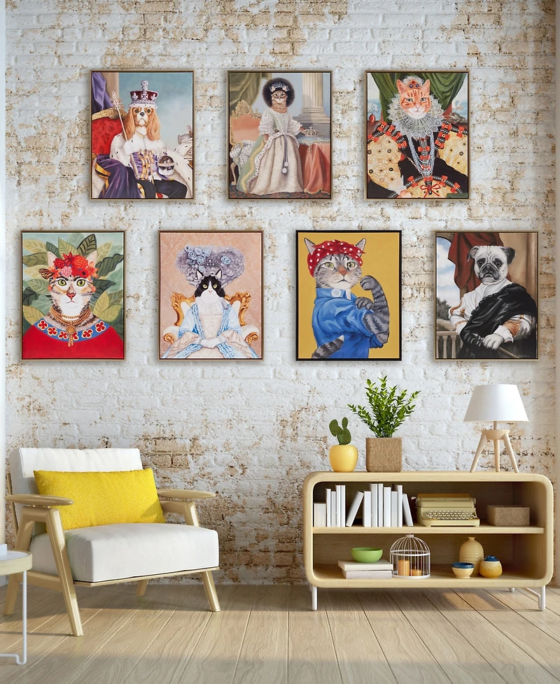 Madison Park Pet Portrait Captain's Guard Pug Framed Canvas Wall Art