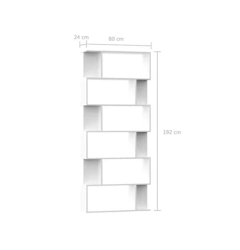 Book Cabinet/Room Divider White 31.5"x9.4"x75.6" Engineered Wood