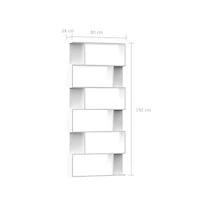 Book Cabinet/Room Divider White 31.5"x9.4"x75.6" Engineered Wood