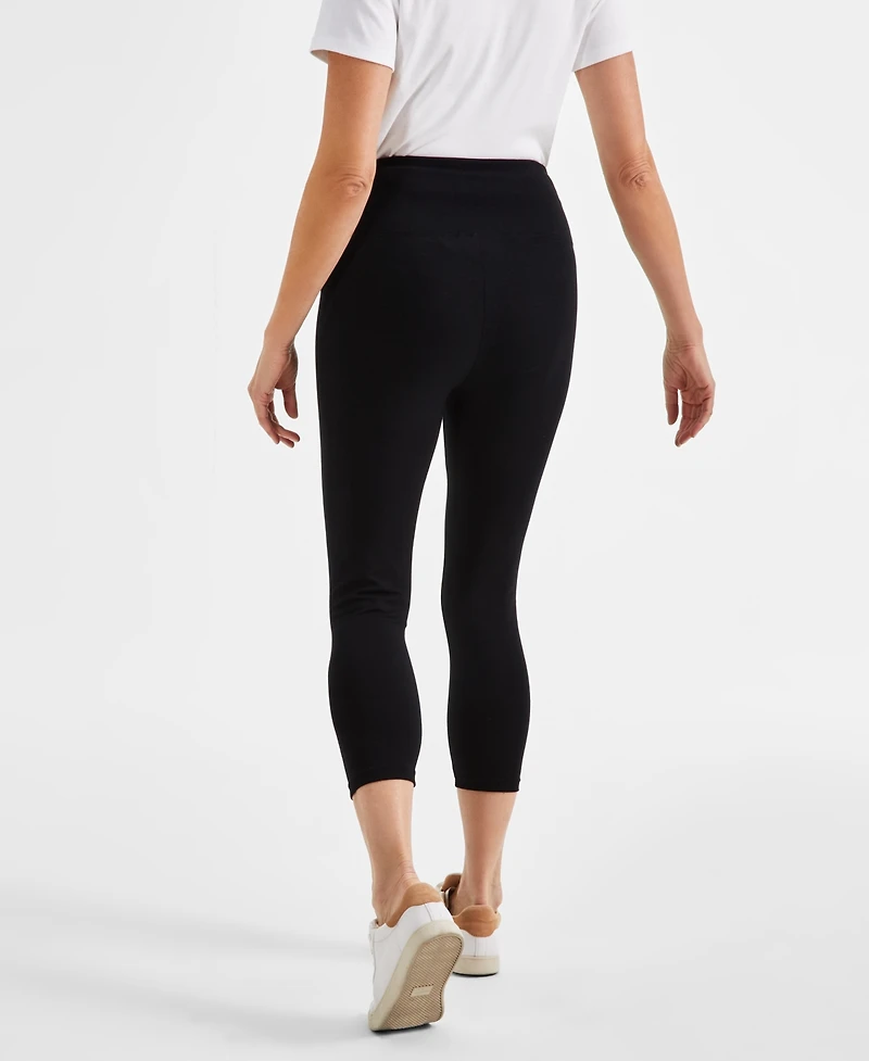 Style & Co Women's High Rise Cropped Pull-On Leggings, Created for Macy's