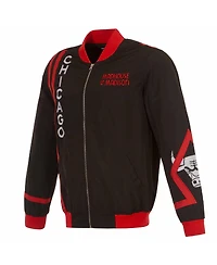 Men's Jh Design Black Chicago Bulls 2023/24 City Edition Nylon Full-Zip Bomber Jacket