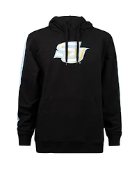 Men's Fisll Black Southern University Jaguars Oversized Stripes Pullover Hoodie