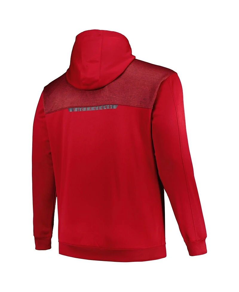 Men's Profile Red Tampa Bay Buccaneers Big and Tall Defender Full-Zip Hoodie