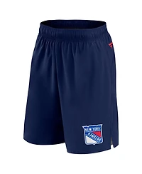 Men's Fanatics Navy New York Rangers Authentic Pro Tech Shorts