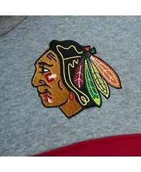 Men's Mitchell & Ness Black, Gray Chicago Blackhawks Head Coach Pullover Hoodie