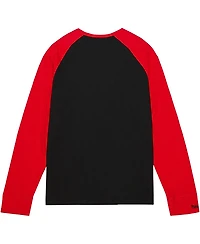 Men's Mitchell & Ness Black Ohio State Buckeyes Legendary Slub Raglan Long Sleeve T-shirt