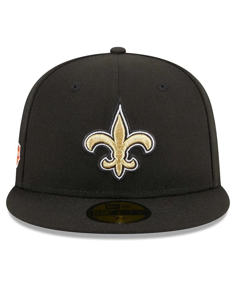 Men's New Era Black New Orleans Saints Main Patch 59FIFTY Fitted Hat