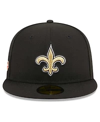 Men's New Era Black New Orleans Saints Main Patch 59FIFTY Fitted Hat