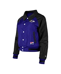 Women's New Era Purple Baltimore Ravens Coaches Raglan Full-Snap Jacket
